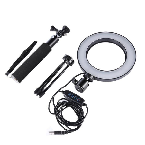 Hot Dimmable 64LED Studio Camera Ring Light 5500K Photo Phone Video Light Annular Lamp with Tripods Selfie Stick Ring Fill