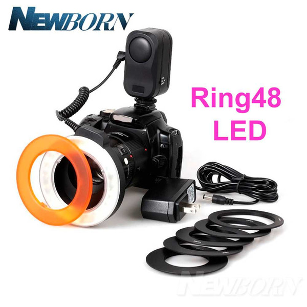 Ring 48 LED Macro Ring Flash Light For 60D 7D 6D 5D Mark II 5D3 70D 600D 650D 550D for D800 D600 D7100 D5100 D5200