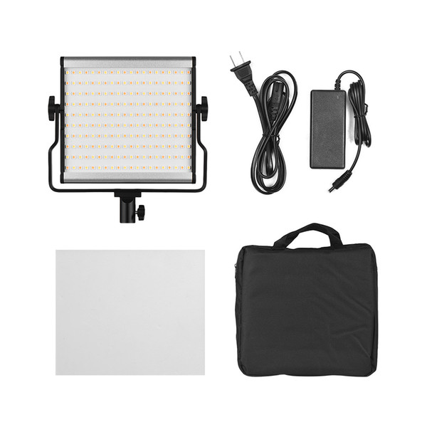 Andoer LED Video Light L4500 Bi-color Video Light Adjustable Brightness Fill + AC Power Adapter with Large LCD Display 15W