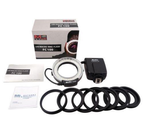 MK FC-100 LED Macro Ring Flash Light For Sony Alpha A65 A77 A57 A900 A560 A580