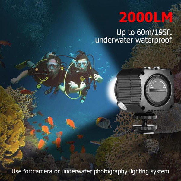 Photographic Lighting IPX8 Waterproof Camera LED Photo Video Fill Light Lamp 60M Underwater Diving Photography Lighting