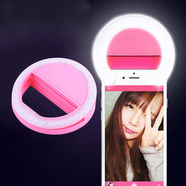 centechia New Fashion Mini Selfie Fill LED Light Portable Round Ring Flash for iPhone Android Phone