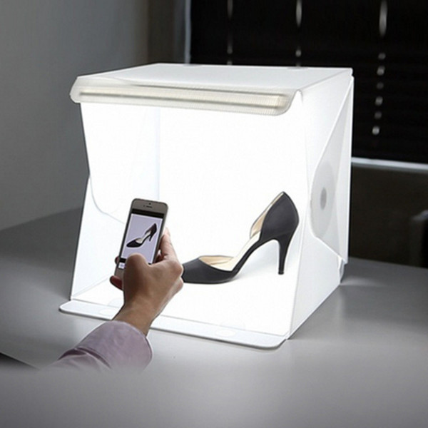 Mini Folding Studio Light box Portable Photography Studio Foldable Softbox with Black/white Backgound Soft Lightbox