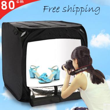 Free shipping Studio 80 soft lamp light photography camera portable folding shed suit small mini photographic props