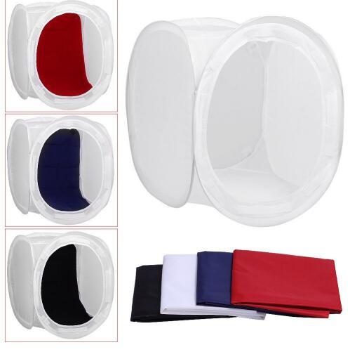 24x24 inch/60x60 cm Photo Soft Box Photography Light Tent Cube Softbox for Camera Studio Props with 4 Backdrops