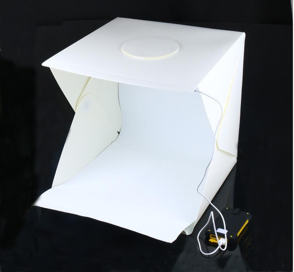 50pcs Portable Mini Folding Studio Portable Photography Mini Studio Foldable Softbox with Black white Back LED gound Soft Light box