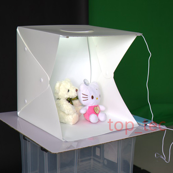 40*40*42CM Portable Mini Foldable Photo Studio Box Backgound Softbox Soft and Lightbox built-in Light Photography Backdrop Box High Lighting