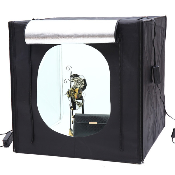 Free shipping+40cm*40cm Studio soft box LED Shooting Light Tent photo light tent set+portable bag +2 Backdrops+dimmer switch