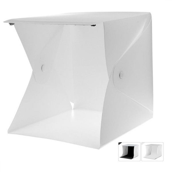 RBAYSALE Light Box Folding Photo Studio Diffuse Soft Lightbox LED Lighting Photography Studio Box Black White EVA Backdrops Room