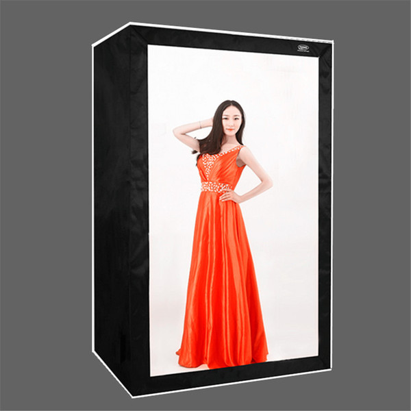 120*80*200cm DEEP LED Professional Portable Photography Softbox LED Photo Studio Video Light Box with LED Lights for Cloth Model Big Items