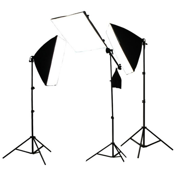 Photography lights studio 3x 50*70CM softbox independent steady lasting source Indoor ring continuous photographic lighting