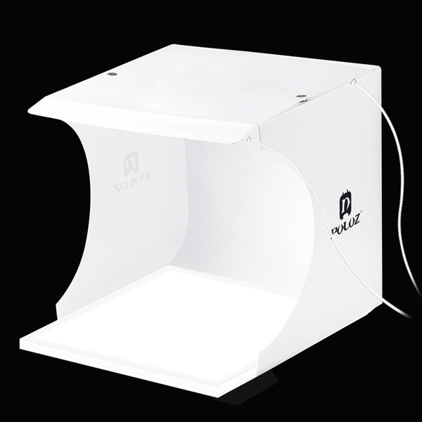 PULUZ Portable Mini Led Photo Studio Box 22.5 LED Photography Shadowless Bottom Light Lamp Panel Pad +2LED Panels 20CM lightbox Photo Studio