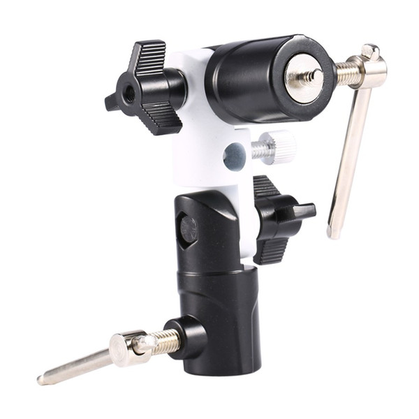 Swivel Camera Flash Shoe Umbrella Holder Light Stand Bracket Tripod 1/4