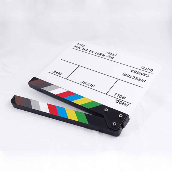 Colorful Clapperboard Acrylic Movie Action Slate Clap Clapper Board 32*27CM