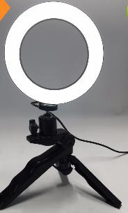 2018 Hot Photo Ring LED 14.5cm Photographic Lighting+Tripod Phone Video Photography Ring Light USB Line 3000k-6000k White Yellow Color