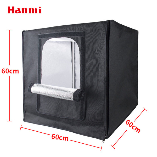 wholesale 60x60x60 cm Led Light Box Photo Studio Accessories Table Photo Tent Light Box Photography Box Mini Studio Lightbox Softbox