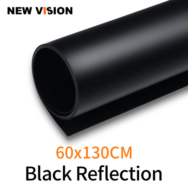 Black 60X130cm 24*51inch Photography Backdrop Paper Matte Reflection PVC Vinyl Seamless Background Seamless Water-proof