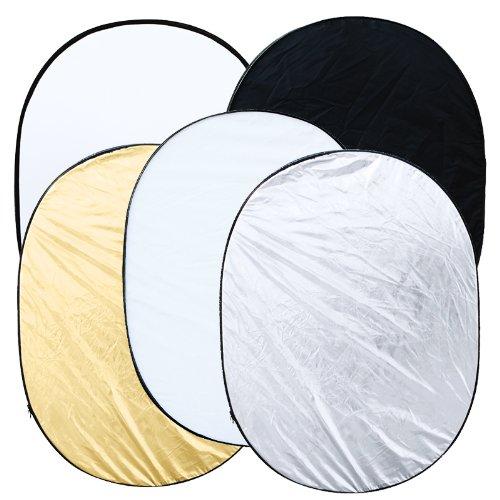 TOP 5 in 1 collapsible reflector oval photo studio 90 x 120 cm (35 