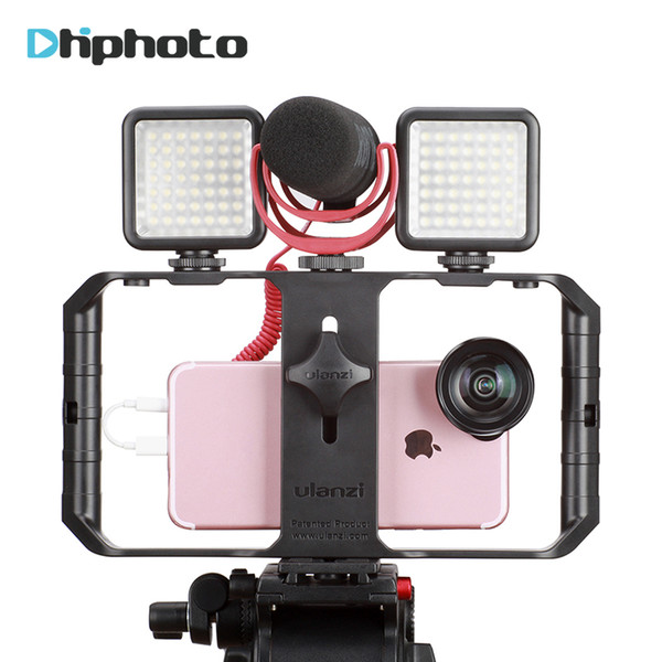 Ulanzi Smartphone Video Rig Case Filmmaking Recording Vlogging Gear for iPhone X iPhone 7 Plus Android Videomaker
