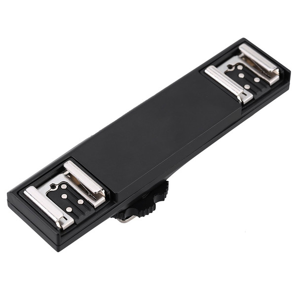 Dual Hot Shoe Bracket Splitter Adapter For Camera Flash Speedlite Canon 7DII 70D 5DR 5DRS 5DIII 6D DSLR Camera Camcorder