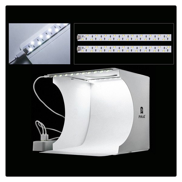 20 cm x 20 cm 2 LEDs Portable Folding Studio Light Box Photography Softbox High Quality Hot Sale