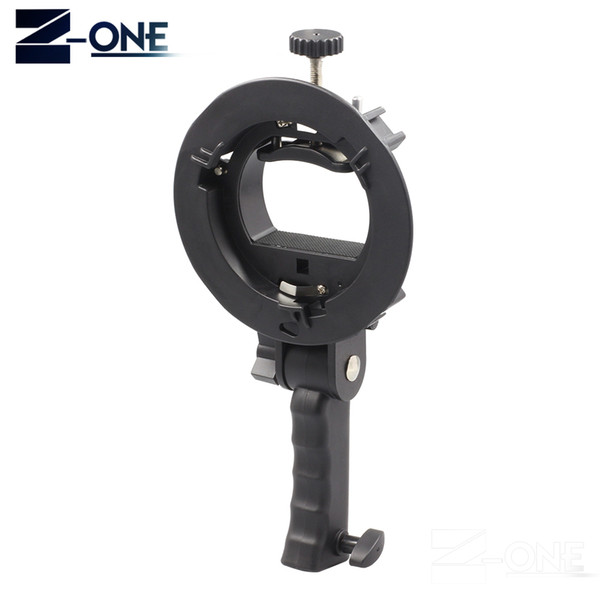 Handheld Grip S-Type Bracket Bowens S Mount Holder for Speedlite Flash Snoot Softbox Beauty Dish Honeycomb