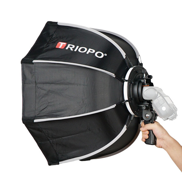 TRIOPO 65cm Foldable Softbox Octagon Soft box w/Handle for Godox Yongnuo On-Camera Speedlite Flash Light photography studio