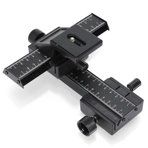 Freeshipping Metal Black 4-way Macro Shot for Focusing Rail Slider 1/4 Screw for Canon for Nikon DSLR SLR digital Camera