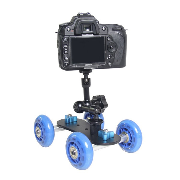 Universal Track Skater Table Mini Desktop Camera Rail Dolly Car For Canon Nikon Pentax Sony DSLR Camera