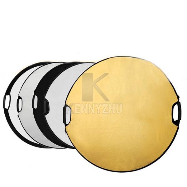 Photo Studio 43'' inch 110cm 5 In1 Handheld Multi Collapsible Light Reflector With Carrying Pouch