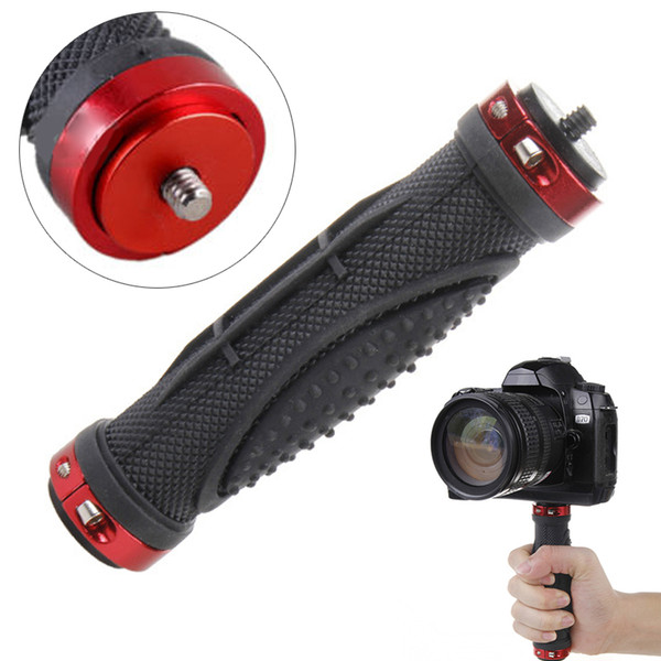 Mayitr 1pc Red Handle Grip Stabilizer Handheld Handle Stand Holder Tripod Stabilizer With 1/4 Screw for Digital Camera