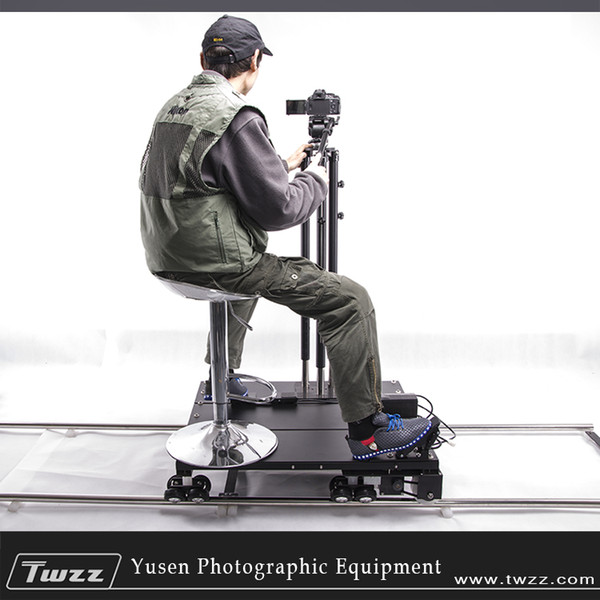 Twzz Manned Motorized Movie Rail Track System Electric Camera Dolly Track Rail Manual Remote Control Foot Control