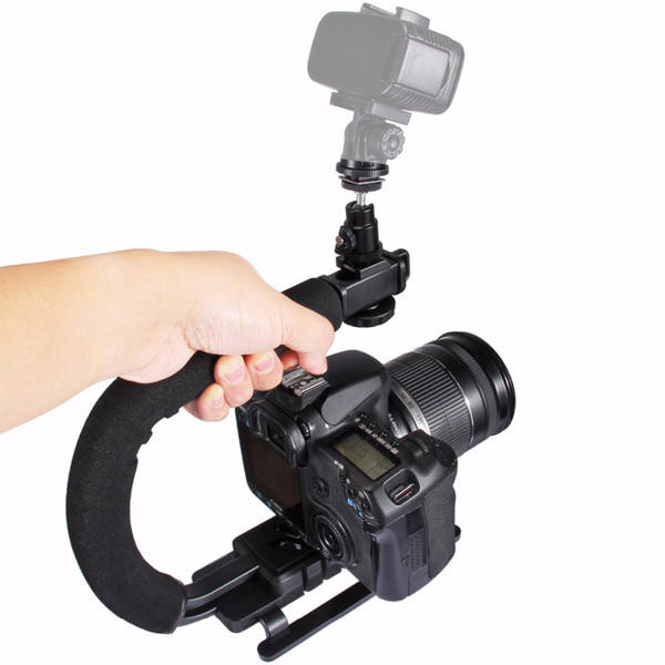 PULUZ for steadycam U-Grip C-shaped Handgrip Camera Stabilizer w/h Tripod Head Phone Clamp adapter for Steadicam DSLR Stabilizer