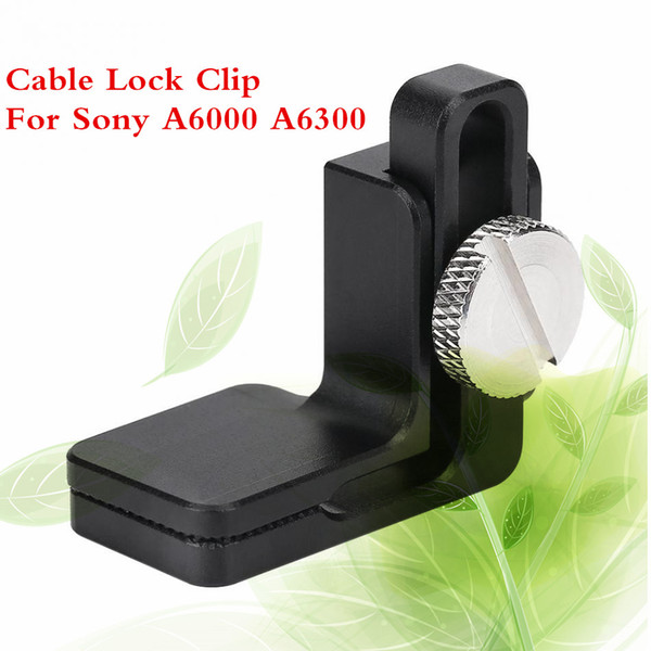 DSLR Camera Cage Cable Lock Clip Clamp Protector 1/4 Screws For Sony A6000 A6300 Cameras