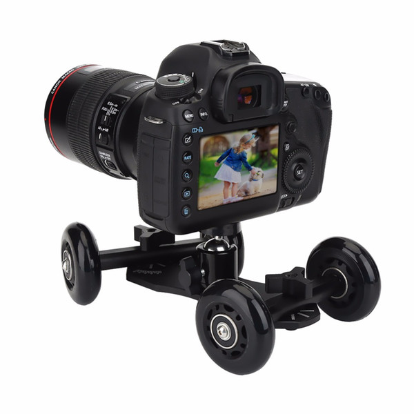 Tabletop Mobile Rolling Slider Dolly Car Skater Video Track Rail Stabilizer for Sports Action/Mirrorless System/DSLR Cameras