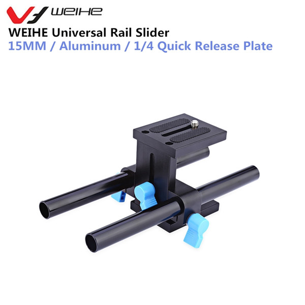 wholesale DSLR Camera Tripod Universal Aluminum 15MM Camera Rail Slider with 1/4 Quick Release Plate