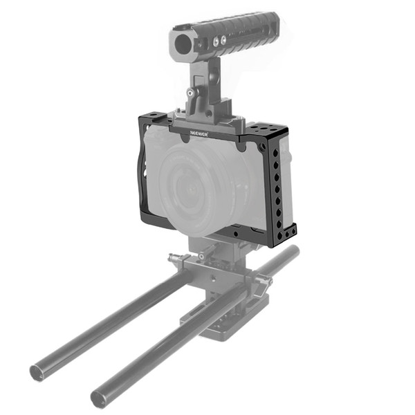 Aluminum Corrosion Resistant Camera Cage with 1/4-inch Thread Mount Tripod Plate Track Slider