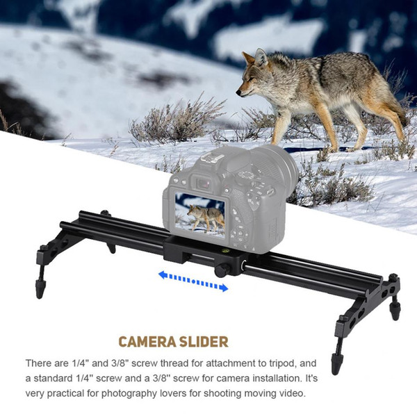 Lightweight Aluminium Alloy Camera Camcorder Track Slider Rail Stabilizer with 1/4