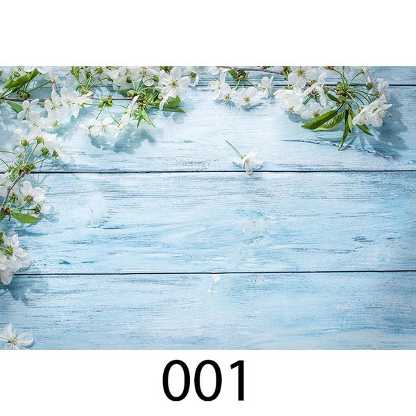 MEHOFOTO Wood Floor Photography Backdrops Newborns Photo Background Baby Flower Backdrop for Photo Booth Small Size Printed