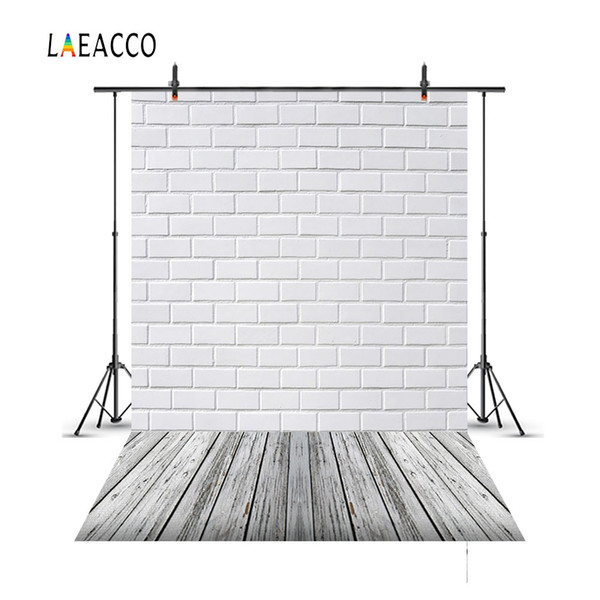 Laeacco Brick Wall Wooden Floor Portrait Newborn Baby Photography Backgrounds Customized Photographic Backdrops For Photo Studio