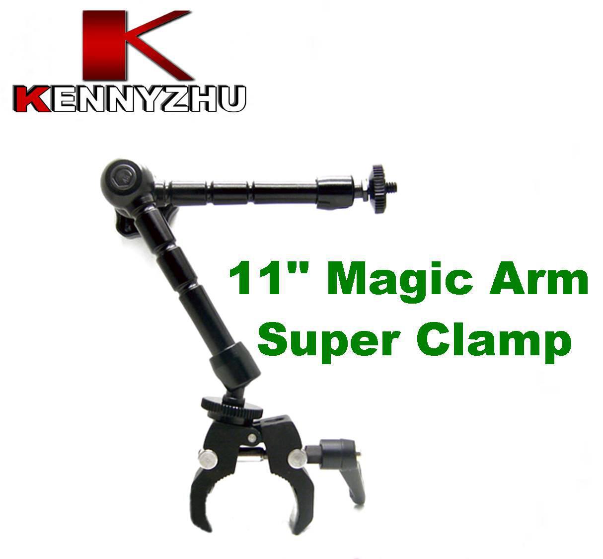 DSLR Rig Articulating Magic Arm 11'' + Super Clamp For DSLR Camera Led Light Lcd Field Monitor