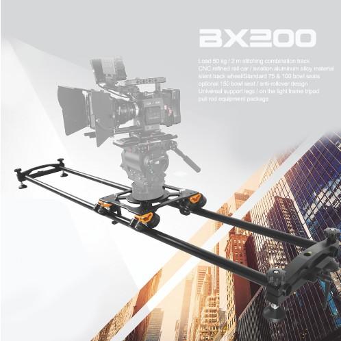 Greenbull BX200 Film Camera Slider Portable Photographic Pulley Slider Kit For RED FS7 Video Camera with 75mm&100mm Bowl