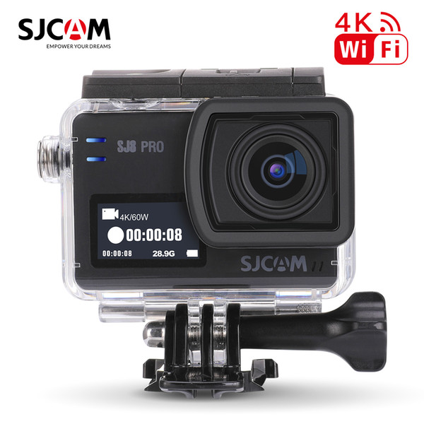 16GB TF Card+Orignal SJCAM SJ8 Pro 4K 60fps Sports Camera Waterproof Anti-Shake Dual Touch Screen WiFi Remote Control Action Camera Sport DV