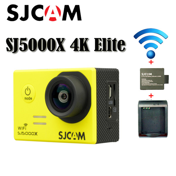 SJCAM SJ5000X 4K Elite Edition Wifi Sports action camera DVR HD DV 2.0 LCD Diving 30m Waterproof Helmet Action Camera Free Shipping(Yellow)