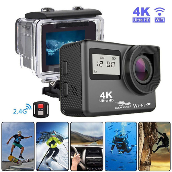 Touch Dual Screen Ultra HD 4K WiFi Sports Action Camera Wifi 1080P Waterproof Sports DV Bike Helmet Camera DVR Remote Control