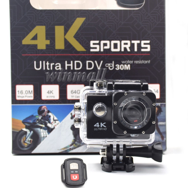 Cheapest 4K Action Camera with Remote Control 1080P Full HD Sport Camera Waterproof DV Retail Package Full Accessories