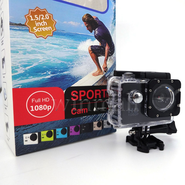 SJ4000 style A7 2 Inch LCD Screen 1080P Helmet Sports DV Video Car Cam DV Action Waterproof Underwater 30M Camera Camcorder