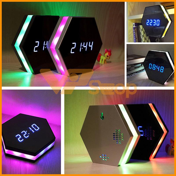 Colorful Clock Mini Camera HD 1080P Night Vision Electronic Clock Wireless WIFI Camera IP P2P CCTV TV Baby Home Spying Security Monitoring