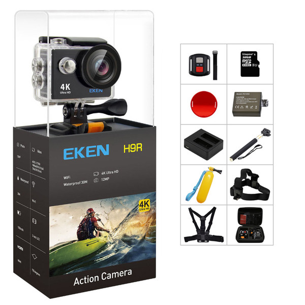 Original 100% EKEN H9 / H9R Action camera Ultra HD 4K WiFi 1080P/60fps 2.0 LCD 170D lens Helmet Cam waterproof pro sports camera