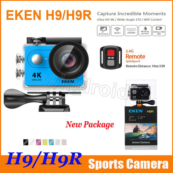 Action camera Original EKEN H9 H9R with remote control Ultra HD 4K WiFi HDMI 1080P 2.0 LCD 170D pro Sports camera waterproof with retail box